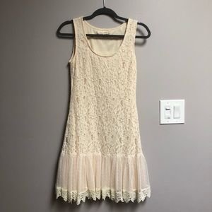 Cream lace dress
